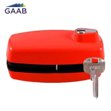 Gaab TEMPERED GLASS DOOR LOCK - ORDINARY KEY RED GAB-T180-06